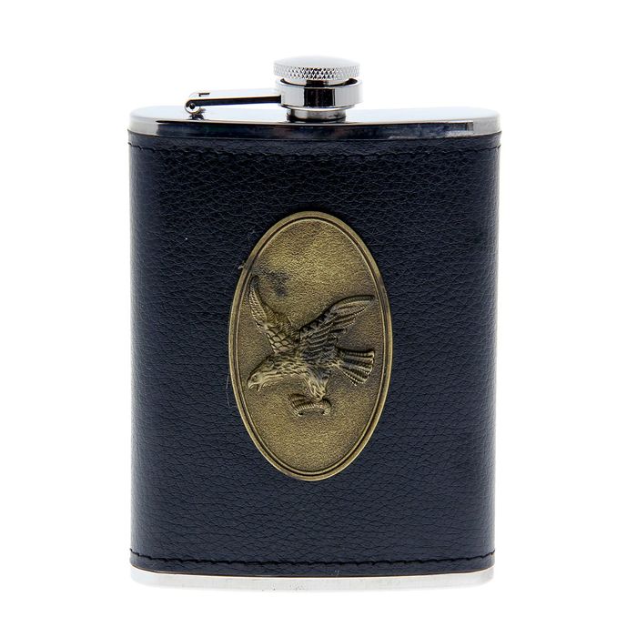 Фляжка "Орел" с эмблемой 240мл черная